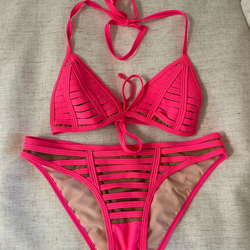 Beach Bunny Neon Pink Swimwear